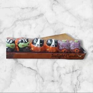 Boston Warehouse Vintage Halloween Scaredy Cats Tealight Candle Set Of 6 2001